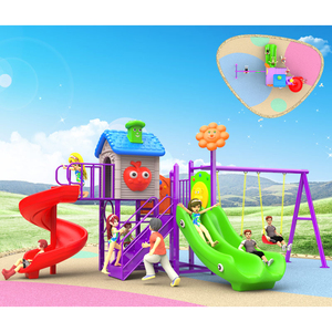 Sân chơi ngoài trời thiết bị cho trẻ em rừng phòng tập thể dục với nhựa trượt cho vui chơi giải trí công viên trường Gardens daycare chơi Set - Product Image 1