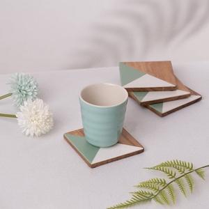 Ensemble de sous-verres faits à la main très en demande en résine de bois de noyer avec prix de pierre indienne Tapis et tampons de qualité supérieure du fabricant indien - Product Image 4