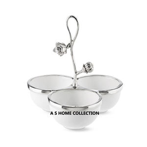 Color blanco elegante forma de coral metal nuevo diseño decorativo fruta y cuenco de chocolate - Product Image 6