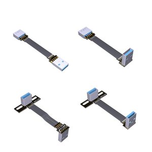 Với khóa vít miễn phí vận chuyển USB 3.0 Loại một nam để USB Một Nữ mở rộng Ribbon Cable gấp 90 FPV mỏng phẳng mềm linh hoạt - Product Image 1