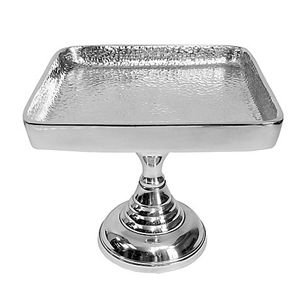 Elegant ornate lace <b>edge</b> <b>metal</b> cake stand with vintage charm ideal for romantic <b>garden</b> weddings and upscale dessert buffets - Product Image 4