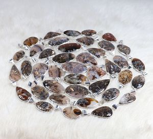 Bâton turc Agate Pendentif Lunette Argent Plaqué Pendentif Collier Turc Pierres Précieuses Pendentifs Bijoux En Argent Fille Collier - Product Image 4