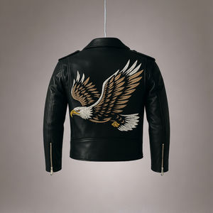 Vestes en cuir de haute qualité OEM personnalisé en gros Fabricant vestes de motard en cuir de vache véritable pour hommes et femmes - Product Image 5