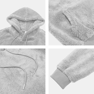 Sweat à capuche à coupe décontractée avec doublure intérieure chaude pour les activités de plein air - Product Image 2