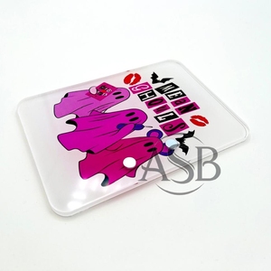 Tuiles à cils en acrylique personnalisables pour Halloween, vente en gros, pinces ovales, design durable, tuiles à cils circulaires personnalisées, citrouille effrayante - Product Image 3