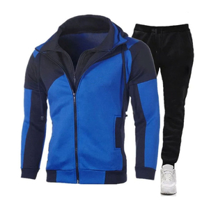 Ensemble de survêtement de sport unisexe 2 pièces de haute qualité en fibre de bambou personnalisée à motif écossais avec taille élastique Jogger Survêtements d'hiver - Product Image 2