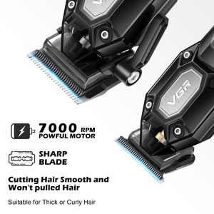 Tondeuse à Cheveux Professionnelle Rechargeable USB pour Hommes, Kit de Coiffure Sans Fil avec 10 Guides de Coupe pour Barbe et Moustache, Idéal pour les Voyages en Camping-Car - Product Image 1
