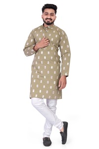 Premium Brocade Kurta para hombres Royal Festive Collection Men Kurta Set con Dupatta Wedding & Cultural Function Wear en 2025 - Product Image 6