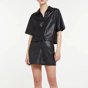 Chemises en cuir pour femmes de style décontracté de haute qualité, grande capacité, vente directe d'usine, chemises en cuir pour femmes - Product Image 1