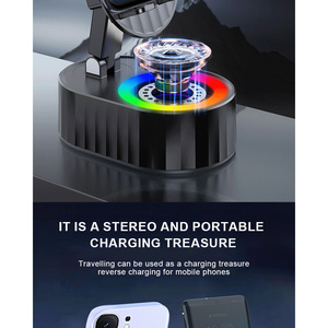 Haut-parleur sans fil compact et portable à induction NFC avec éclairage LED RGB, sortie audio 3W, lecteur de carte mémoire, fonction de charge de téléphone - Product Image 2