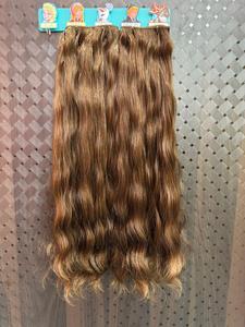 Pelo teñido ondulado, mechones de pelo de la máquina de trama 08-30 pulgadas de onda sedosa y extensiones de cabello humano indio crudo con cutícula alineada - Product Image 3