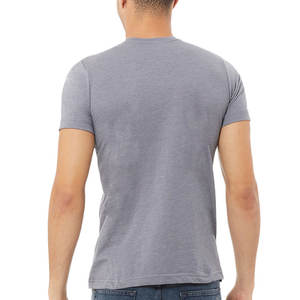 Camiseta Gris para Hombre, Estampado Digital Personalizado, Lisa, Verano, 100% Algodón, Transpirable, Diseño Personalizado - Product Image 3