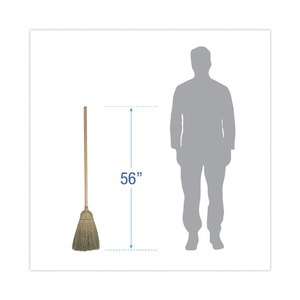 บอร์ดวอล์ค 12/กล่อง 56 นิ้ว ไม้กวาดโกดังขนแปรงใยข้าวธรรมชาติ สภาพใหม่ - Product Image 3
