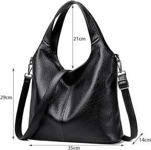 Fabricant de sacs à main Hobo de créateur de mode pour femmes sac à main en cuir véritable avec fermeture à glissière - Product Image 4