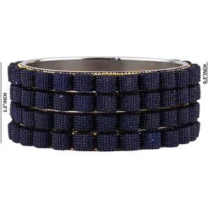 Indian <b>Bollywood</b> Style New Design Crystal Bridal Bangle Set for Women - Product Image 4