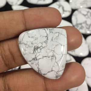 Howlite Gemstone Cabochon Semi Precious White Howlite Loose Gemstone Cabochon para joyería - Product Image 4