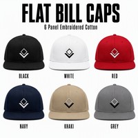 Gorra Snapback Personalizada de 6 Paneles con Visera Plana, Gorra de Béisbol Bordada de Algodón, Ajustable, Unisex, OEM, ODM, Venta al Por Mayor