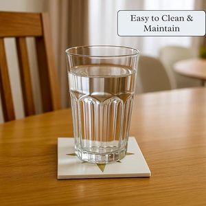 Juego de Posavasos Cuadrados de Madera de Nogal con Incrustaciones de Resina de Lujo Hechos a Mano, 10 cm, Resistentes al Calor para Bebidas de Té/Café - Product Image 5