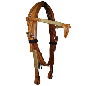 Premium Adjustable Western <b>Leather</b> Horse Bridle Durable Headstall for Riding Training and Shows - Product Image 2