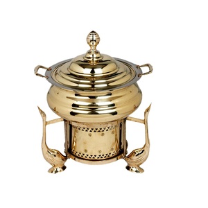 Catering <b>Server</b> Chafing Dish Silver Finishing Wedding Party Decorative Hammered <b>Food</b> Serving Chafing Dish - Product Image 3
