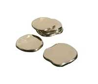 Sous-verres en métal plaqué argent Sous-verres modernes en acier inoxydable pour restaurant hôtel maison mariage fête d'affaires