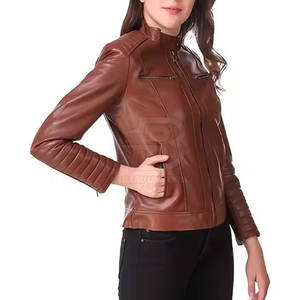 Chaquetas de Cuero para Mujer, Tejidas, Transpirables, Estilo Moderno, Hechas en Pakistán, Venta al Por Mayor, MOQ Bajo - Product Image 3