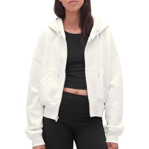 เสื้อฮู้ดแฟชั่นผ้าฝุ่นแบบรูดซิปมีฮู้ดสำหรับผู้ชายเสื้อกันหนาวมีฮู้ดทรงโอเวอร์ไซส์ผลิตตามสั่ง - Product Image 1