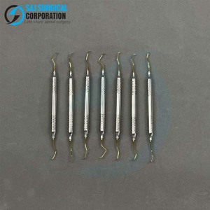Curetas periodontales Gracey de 7 Uds., Instrumentos dentales alemanes de acero inoxidable, conjunto Dental certificado CE, instrumento quirúrgico - Product Image 5