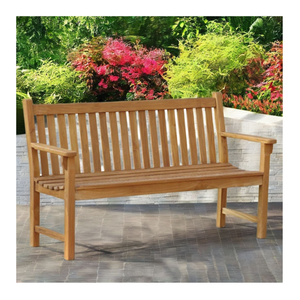 ม้านั่งในสวนพักผ่อนม้านั่งในสวนไม้สัก150ซม. ที่นั่งกลางแจ้งที่สะดวกสบายสำหรับรีสอร์ทสวนวิลล่าตรงจากโรงงาน - Product Image 5