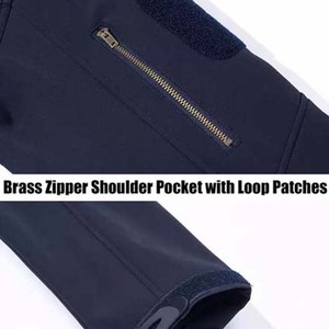 Chaqueta Softshell con diseño de logotipo personalizado para hombre, nuevo estilo de alta calidad con características a prueba de viento, tela de lona, cremallera de nailon - Product Image 5