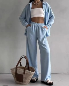 Trending Casual Chándales de mujer Diseño personalizado Cremallera Venta al por mayor Conjunto de 2 piezas 100% Algodón Trajes de sudor de gran tamaño - Product Image 6