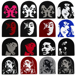 Bonnet Glory 2026 à motif visage tendance, style Hip Hop Y2K, chapeau de rue unisexe, danse, feu, enfer, brûlure, bonnet tricoté chaud d'hiver, bonnet de ski - Product Image 6