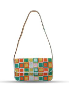 Pochette à pièces perlée brodée de qualité supérieure pochette à fermeture éclair perlée en coquillage perlé code d'utilisation bleu de l'inde pochette faite à la main pour les femmes - Product Image 4