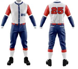 Uniforme de sublimation thermique respirable de maillots de baseball américains personnalisés avec patch de broderie Meilleures choses à bas prix - Product Image 5