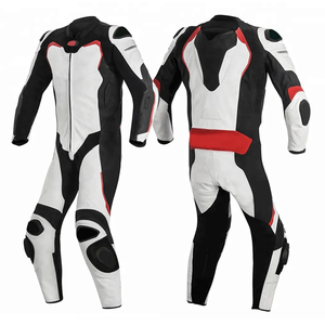 Course sur piste 1 pièce en cuir de vachette véritable combinaison de moto CE armures Protection rouge noir blanc combinaison de moto pour hommes - Product Image 4