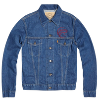 Pantalones vaqueros de primavera y otoño para hombre, chaqueta ajustada, abrigo vaquero, chaqueta vaquera con logotipo personalizado Vintage para hombre, estudiantes universitarios rasgados 2025