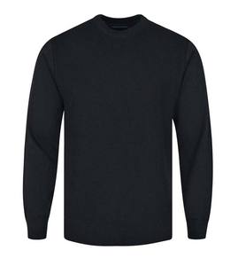 Suéter de Punto para Hombre, Cuello Redondo, Invierno, Estándar, Color Sólido, Anti-Pilling, con Logotipo Frontal - Product Image 3