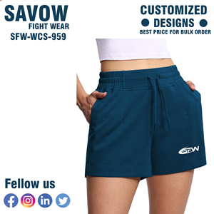 Short décontracté style sport pour femmes avec panneaux latéraux en maille Poches élastiques à la taille en tissu à séchage rapide pour la salle de sport en plein air Mode de vie - Product Image 6