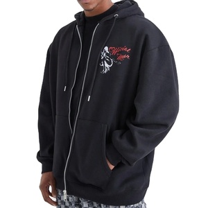 Sweat-shirt unisexe streetwear d'hiver, vente en gros, motif brodé personnalisé, pull ample uni - Product Image 1