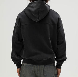 Sweats à capuche d'hiver surdimensionnés 100% coton avec impression numérique, logo personnalisé, taille plus, pull pour hommes - Product Image 4