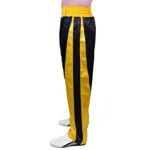 2025 Color amarillo negro Venta caliente Servicio OEM Venta caliente Precio competitivo Fácil de usar Pantalones de Kick Boxing ecológicos - Product Image 4