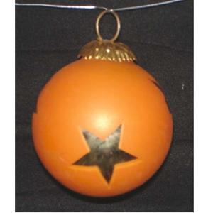 Grands ornements en verre de Noël suspendus rouges pour les décorations de fête - Product Image 4