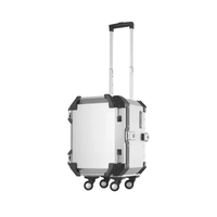 Coffre de moto détachable tout en aluminium, tout en or, 55L, boîte multifonction