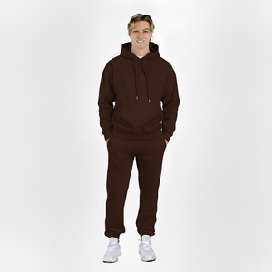 Ensemble de survêtement vintage personnalisé avec logo, sweat-shirt à capuche et pantalon de survêtement en molleton épais pour homme, ensemble streetwear deux pièces - Product Image 4