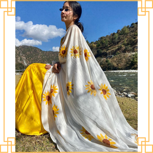 Saree imprimé en Georgette élégante d'approvisionnement direct d'usine pour les rassemblements glamour Saree disponible au meilleur prix - Product Image 5