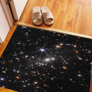 Tapis imprimé NASA First Deep Field : Design de paysage luxueux du télescope spatial, tapis en velours - Product Image 5