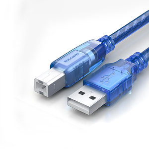 Câble USB multifonctionnel mâle B 3m en PVC plastique, charge rapide 6A/5A, Micro-USB disponible en 0.2m, 0.3m, 1m, 2m pour imprimante, scanner - Product Image 1