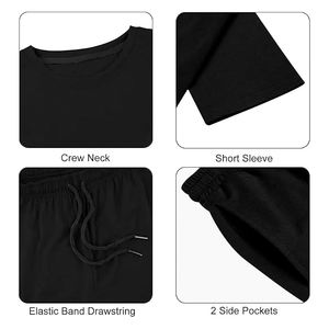 250 GSM Breathable Summer Men's Short Sleeve Tracksuit <b>T</b> <b>Shirt</b> & Shorts set 2 <b>Pockets</b> With High And Premium Quality - Product Image 5