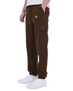 Pantalones cargo para hombre 100% algodón ecológico de secado rápido, transpirables, estilo liso, color sólido - Product Image 1
