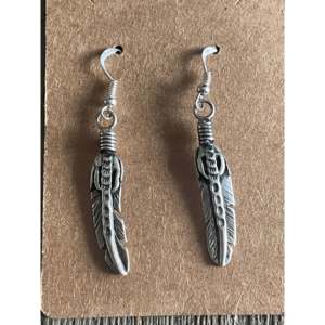 Navajo Handmade Sterling <b>Silver</b> <b>Feather</b> <b>Necklace</b> Set Cultural Collectible Jewelry - Product Image 2